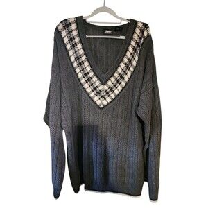 Vintage Impact Sweater XL Dark Gray Well Made In Hong Kong